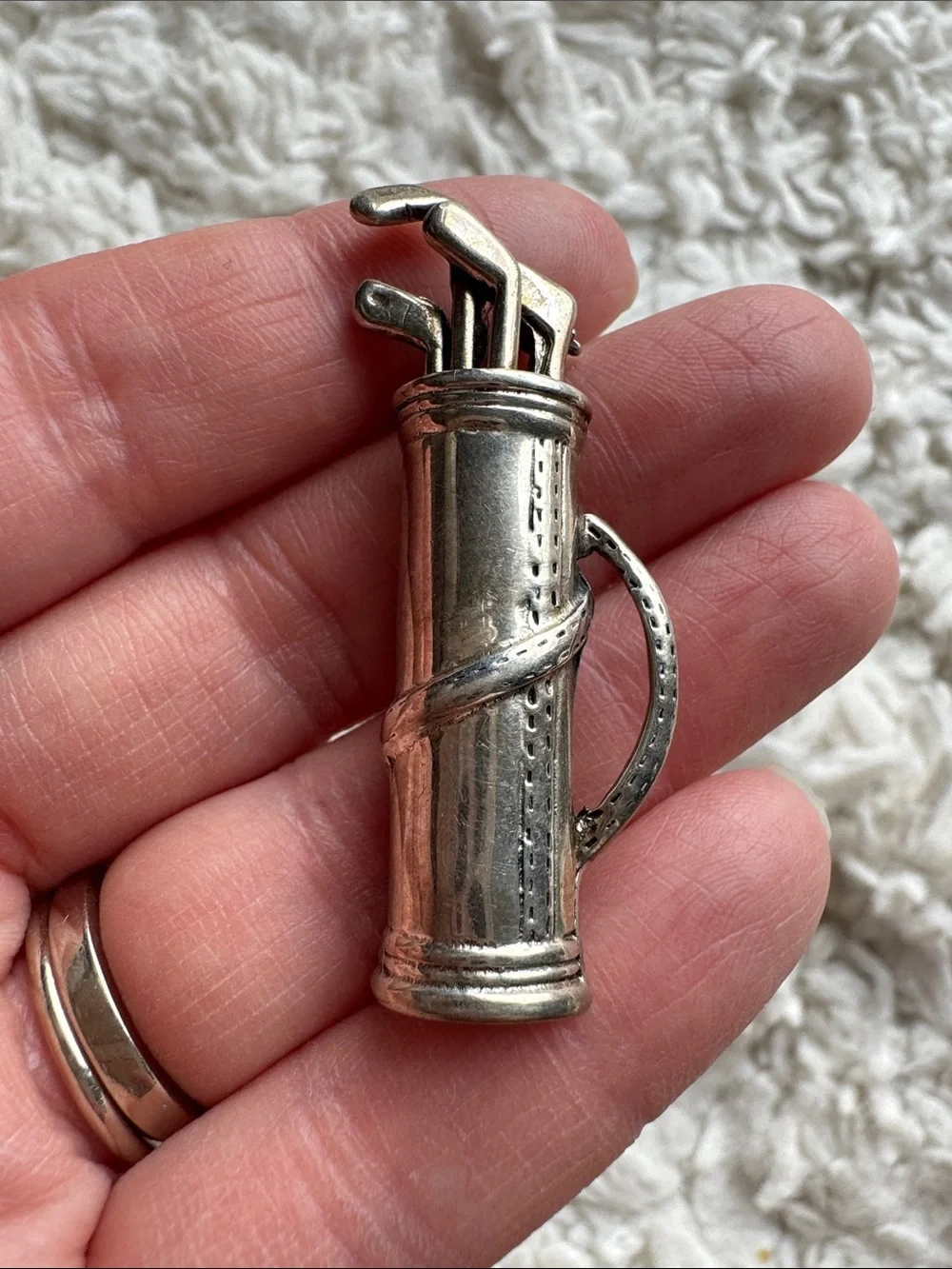 Sterling Silver Golf Bag Brooch